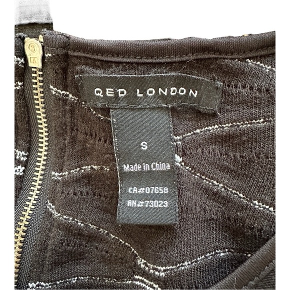 QED LONDON | Black and White Body-con mini-dress | Size Small - Picture 9 of 9